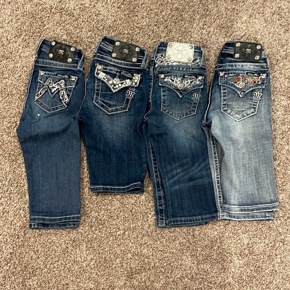 Lot of Size 8 Miss Me bermuda style jean shorts girls